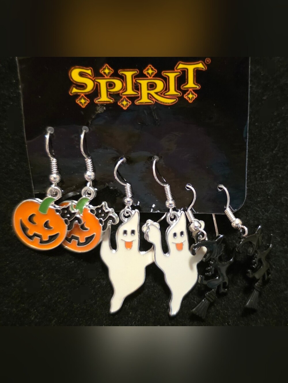 Pumpkin, Ghost, and Witch Earrings Set